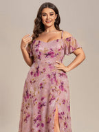 Miss | Jurk Dames Maxi Off-shoulder - Chiffon