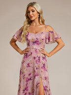 Miss | Jurk Dames Maxi Off-shoulder - Chiffon
