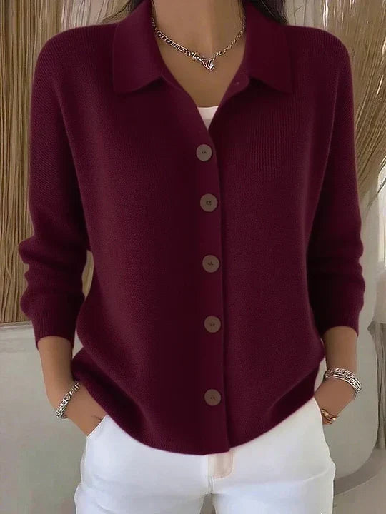 Josephine™ | Button-Front Collared Cardigan — 1