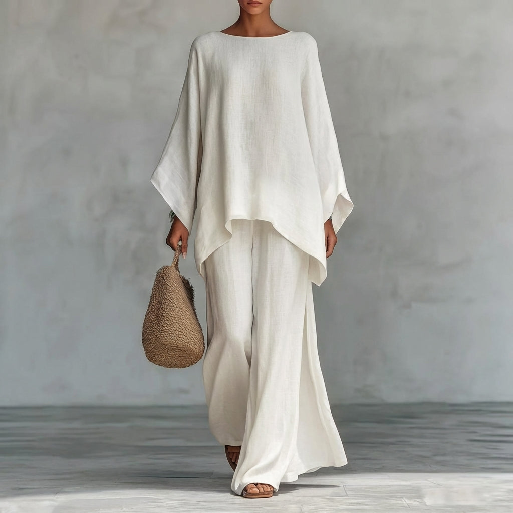 Cristina | Two-Piece Set with Long Sleeves and Loose Pants — 2