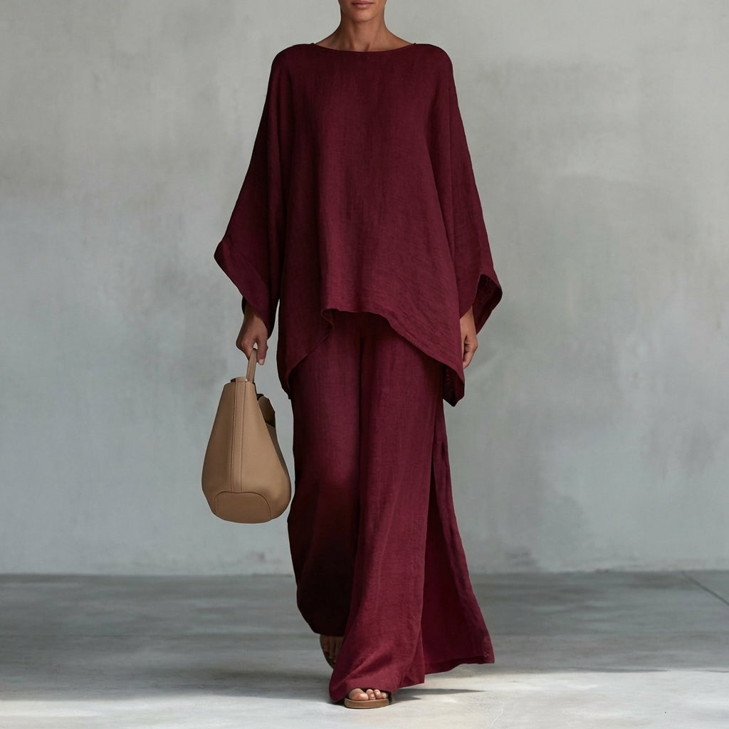 Cristina | Two-Piece Set with Long Sleeves and Loose Pants — 4