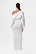 Serena Knit | Off-Shoulder Maxi Jurk