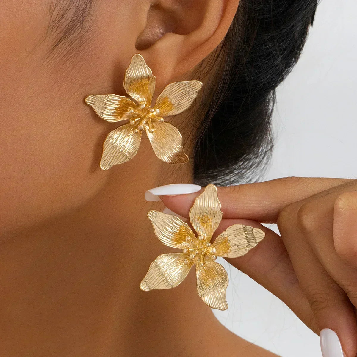 Painted Floral Earrings — 7