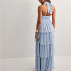 Solina | Strapless Zomerjurk met Gelaagde Rok & Verstelbare Strik