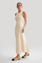 Mayfair Grace | Mouwloze Midi Jurk