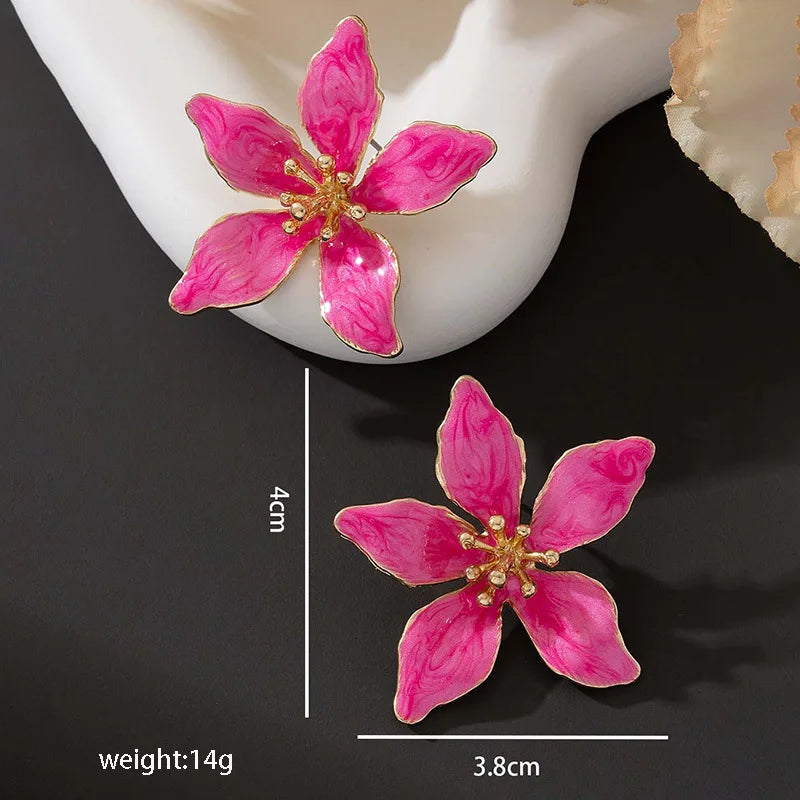 Painted Floral Earrings — 6