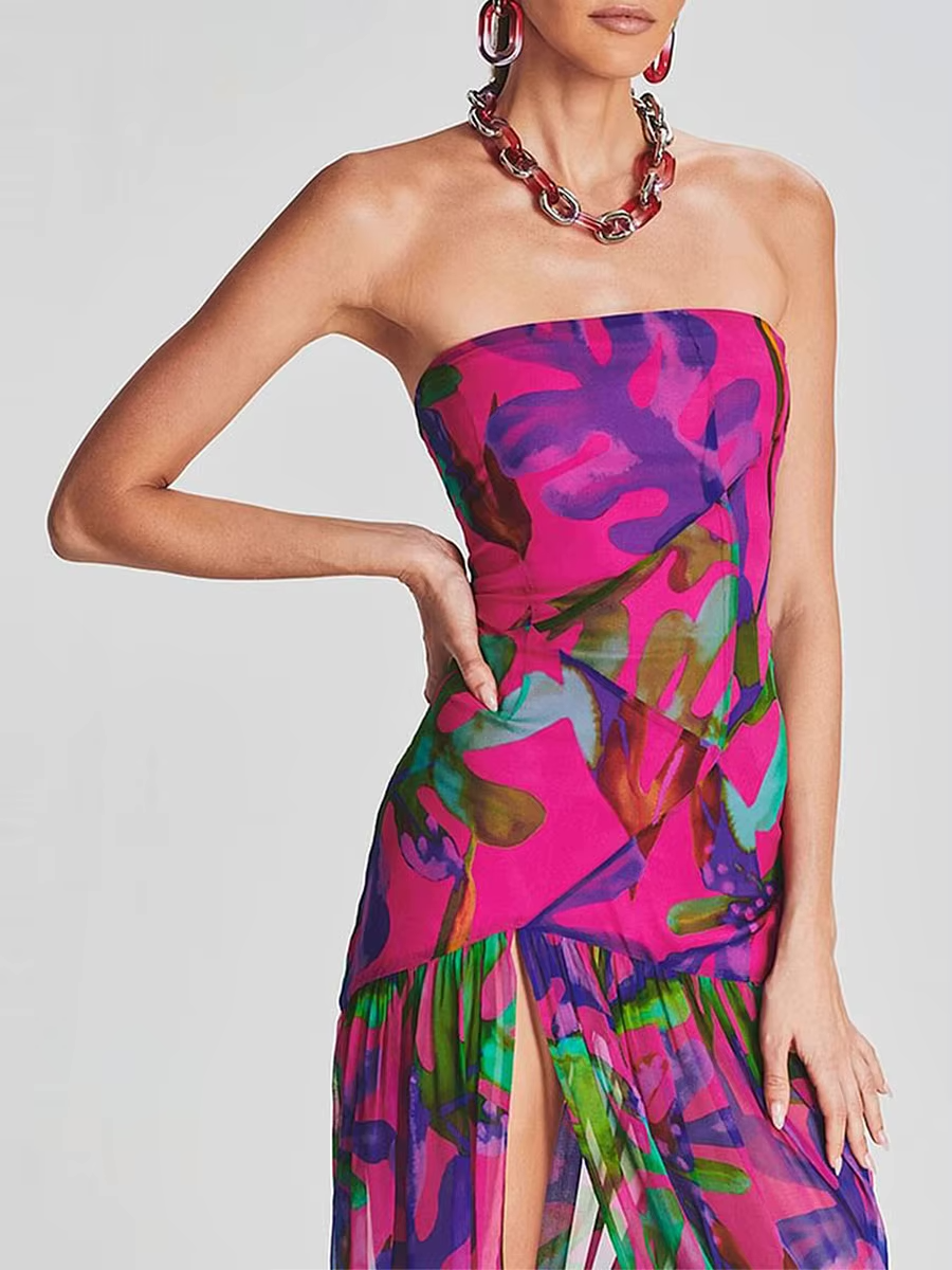 Zamira | Sheer Split Maxi Dress