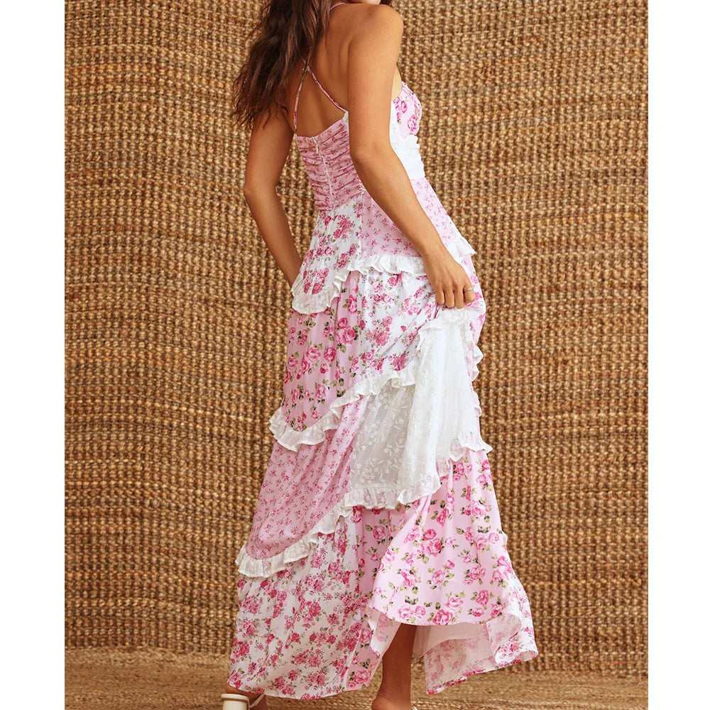 Maribelle | Boho Patchwork Maxi Dress