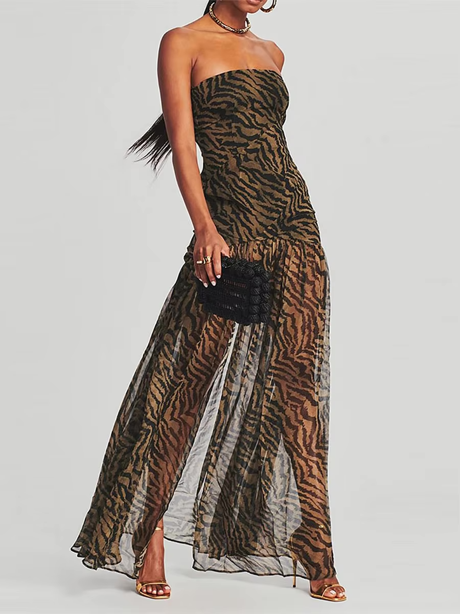 Zamira | Sheer Split Maxi Dress
