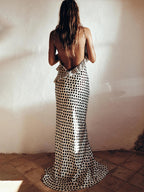 Almira | Elegant Dot Maxi Dress