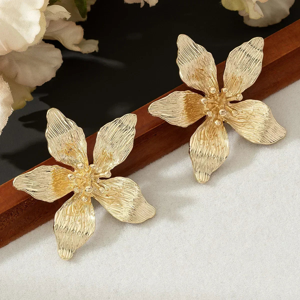 Painted Floral Earrings — 5