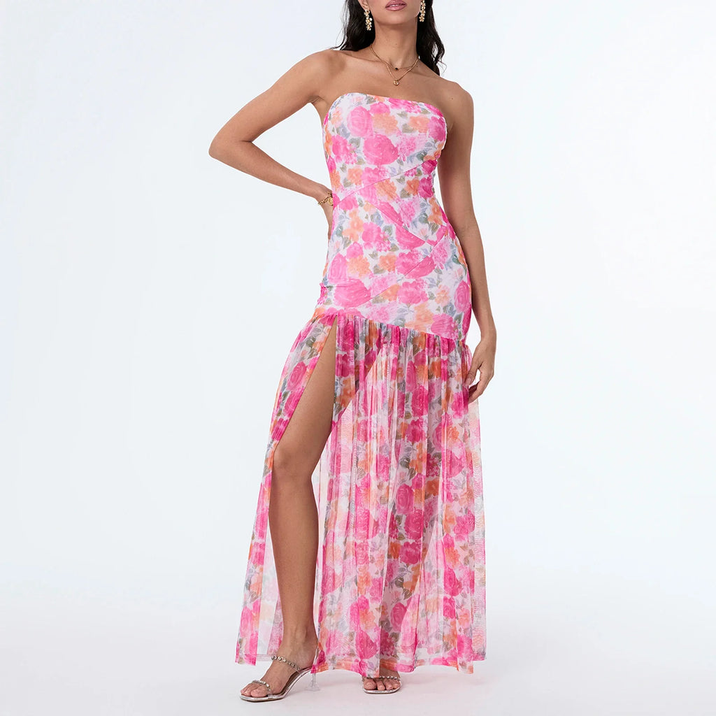Zamira | Sheer Split Maxi Dress