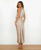 Miss | Jurk Dames Midi Hoge Taille - Katoenblend