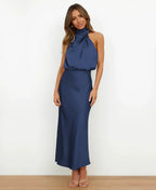 Miss | Jurk Dames Midi Hoge Taille - Katoenblend