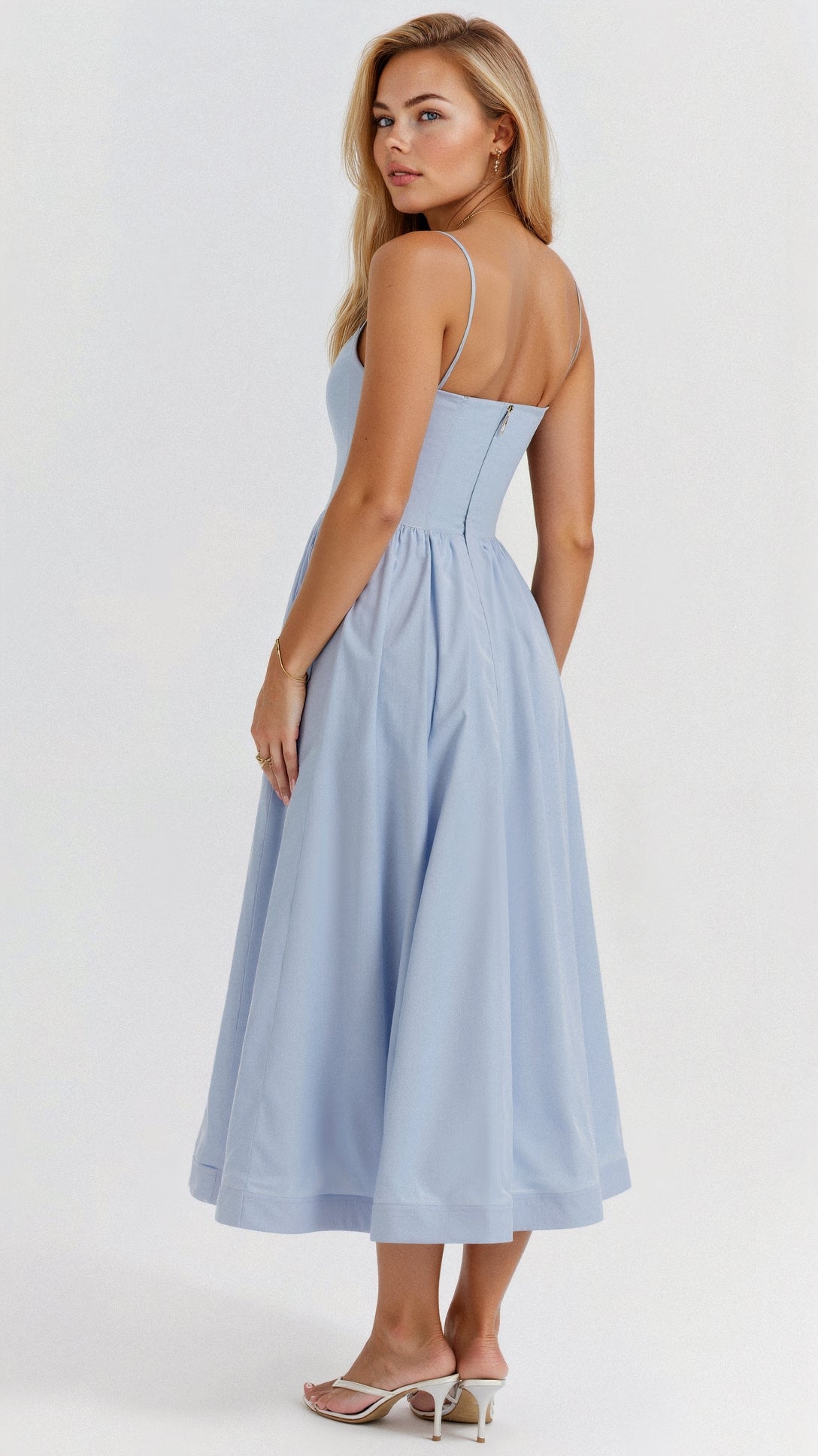 Sophie | A-lijn Midi-jurk voor Dames met Elegante Ascot-stijl