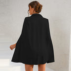 Sophie | Cape Blazer Mini-jurk met Gouden Knopen voor Dames