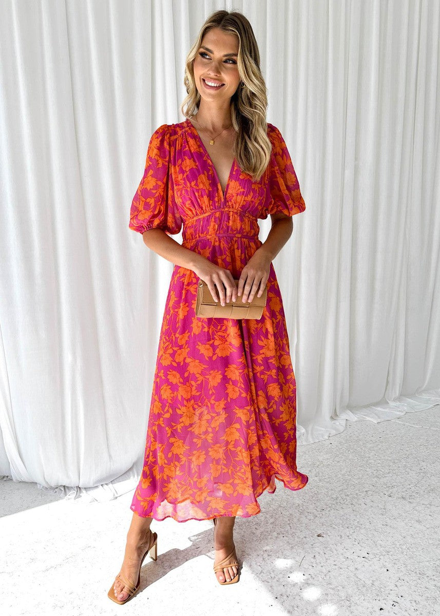 Sophie | Midi-Jurk Met Bloemenprint Voor Dames - Casual Zomerjurk