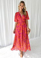 Sophie | Midi-Jurk Met Bloemenprint Voor Dames - Casual Zomerjurk