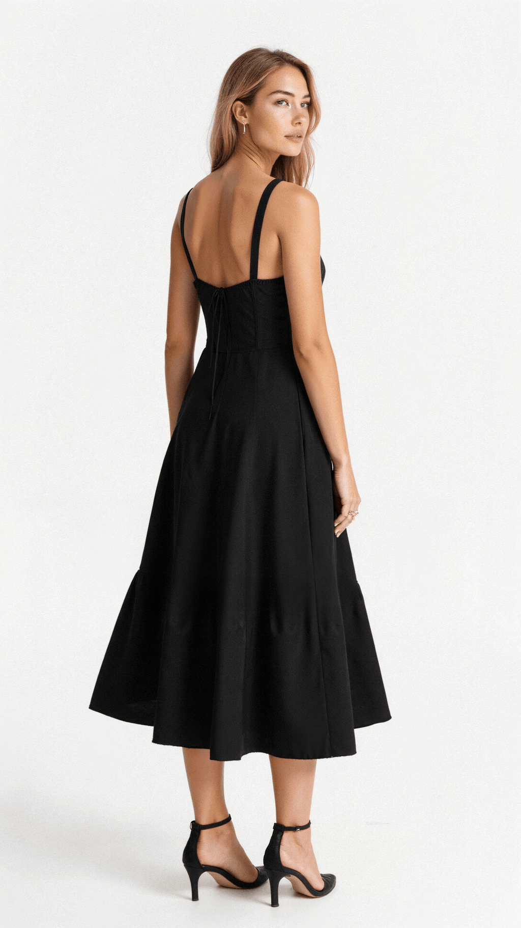 Sophie | Midi Jurk Dames met Corset en Vloeiende Rok voor Zomerse Gelegenheden