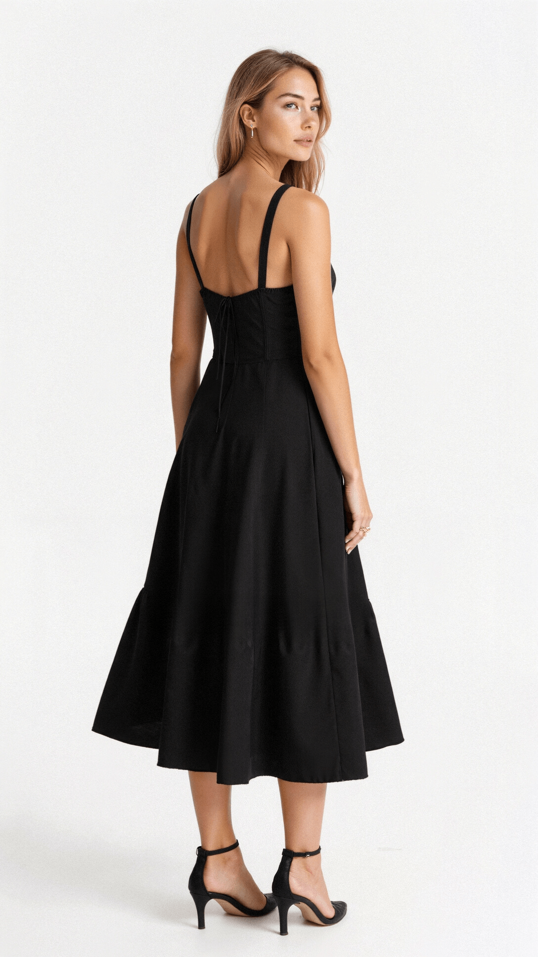 Sophie | Midi Jurk Dames met Corset en Vloeiende Rok voor Zomerse Gelegenheden