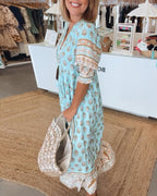 Sophie | Zomer Midi-jurk met V-hals en Print voor Dames