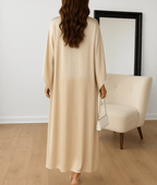 Miss | Jurk Dames Maxi Draped Sleeve - Satijn