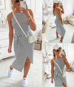 Miss | Jurk Dames Midi Gestreept - Viscose