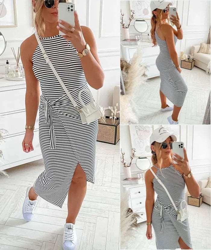Miss | Jurk Dames Midi Gestreept - Viscose