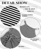 Miss | Jurk Dames Midi Gestreept - Viscose