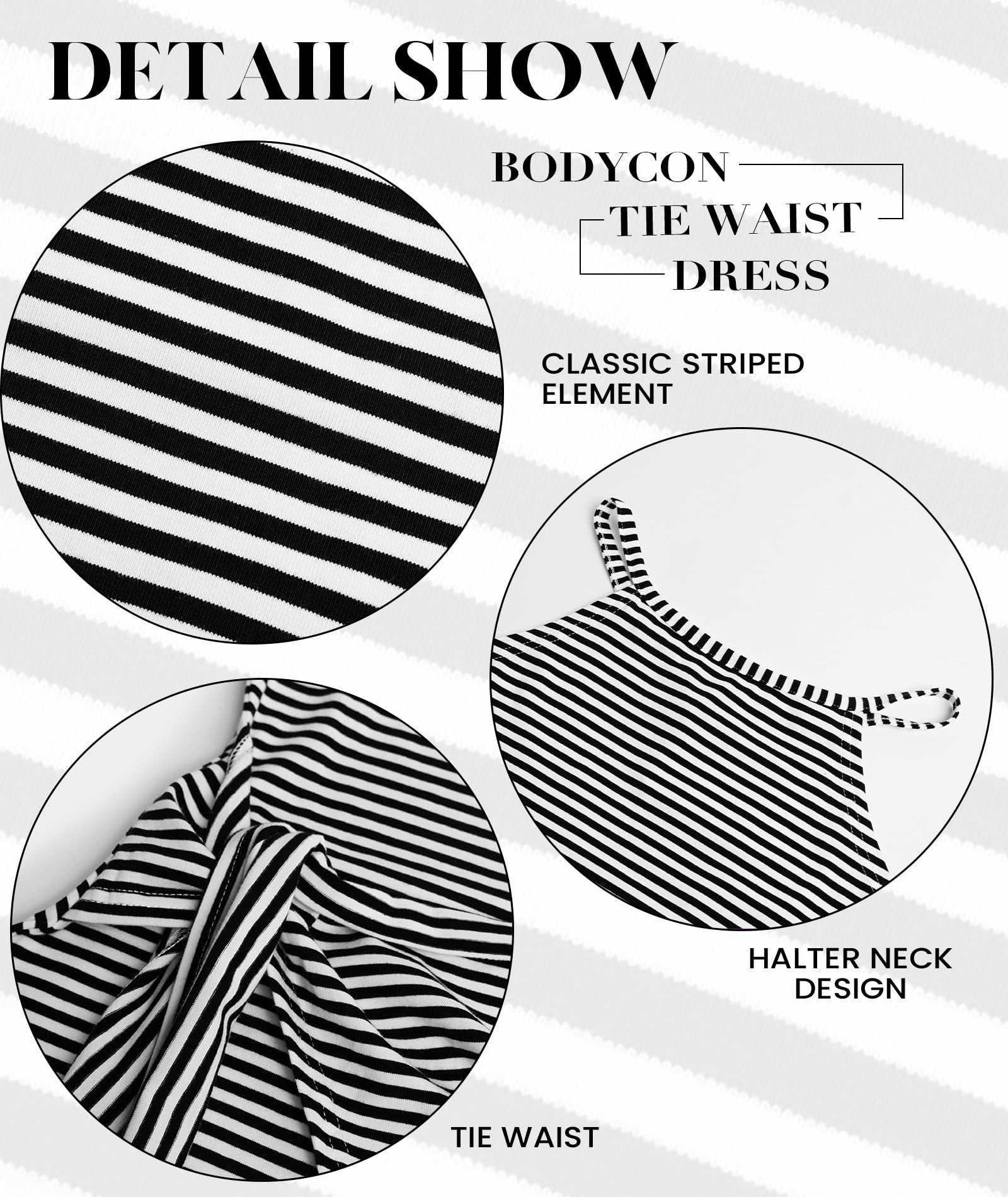 Miss | Jurk Dames Midi Gestreept - Viscose
