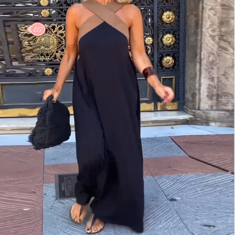 Miss | Jurk Dames Maxi Crossover - Viscose