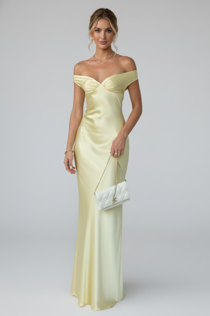 Miss | Jurk Dames Maxi Off-Shoulder - Viscose