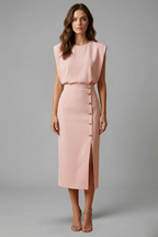 Miss | Jurk Dames Midi Casual Elegant - Polyester