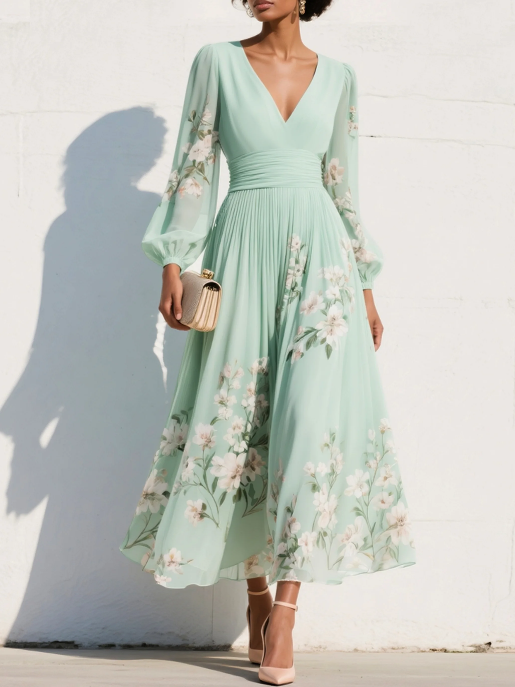 Miss | Jurk Dames Midi Bloemenprint - Viscose