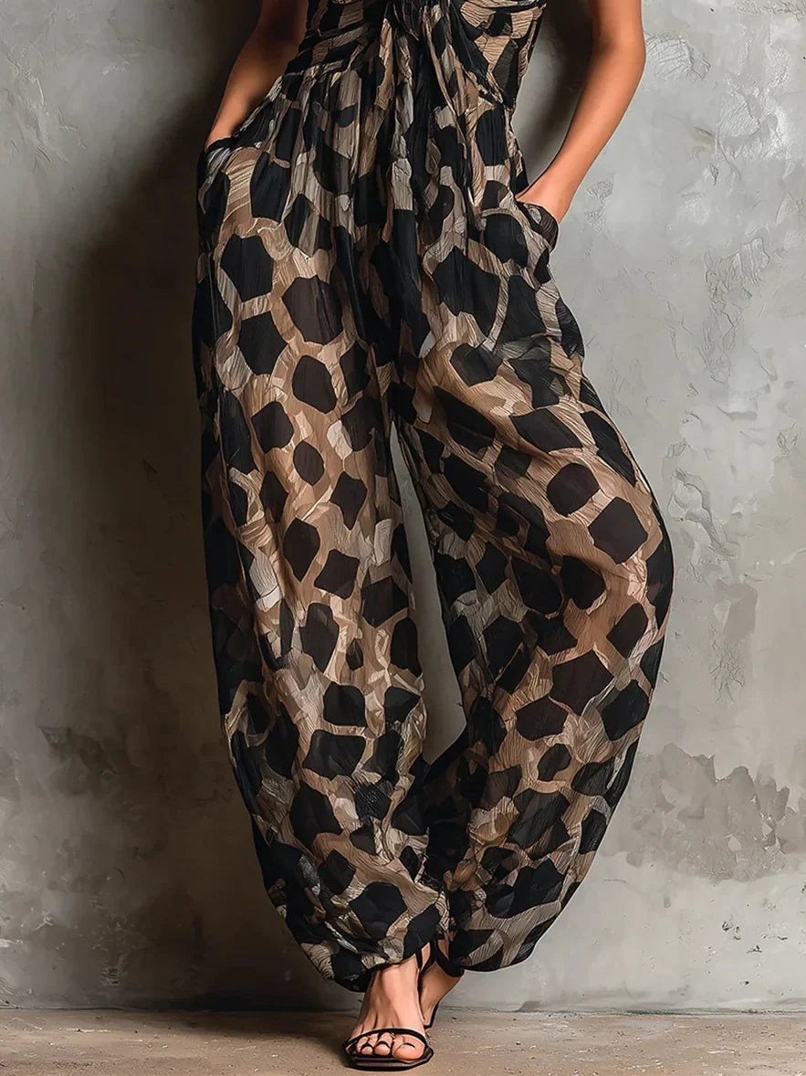 Selene | Leopard Print Jumpsuit