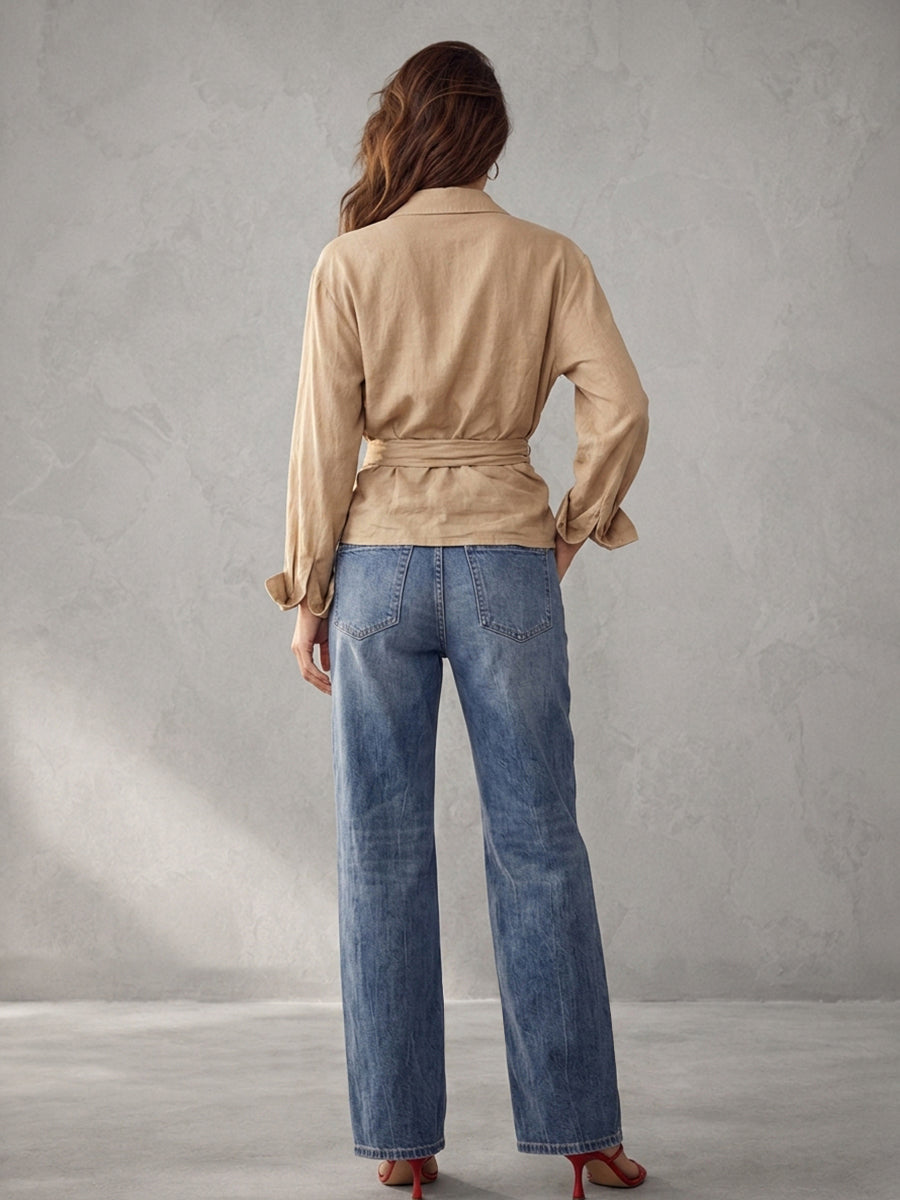Sienna’s | Blouse Women Loose Fit Long Sleeves – Cotton Blend