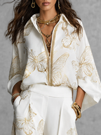 Miss | Blouse Dames Loose Fit Lange Mouwen - Katoenblend