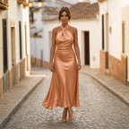 Miss | Jurk Dames Midi Elegant - Polyester