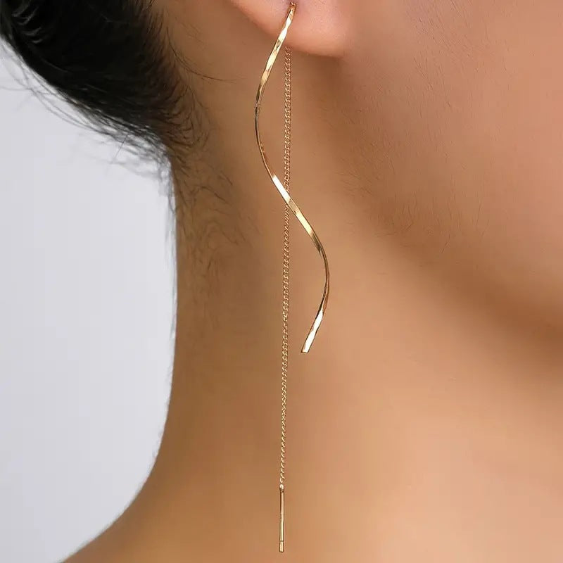 Wave Long Earrings — 1