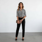 Blouse Dames | Oprolbare Mouwen Regular Fit | Miss Madera