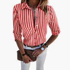Blouse Dames | Oprolbare Mouwen Regular Fit | Miss Madera