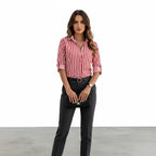 Blouse Dames | Oprolbare Mouwen Regular Fit | Miss Madera