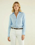 Blouse Linnenmix Gestreept patroon Dames