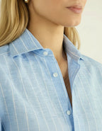 Blouse Linnenmix Gestreept patroon Dames