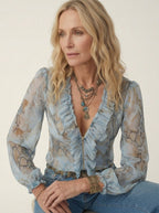 Miss | Blouse Dames Casual Elegant Slangenprint - Chiffon