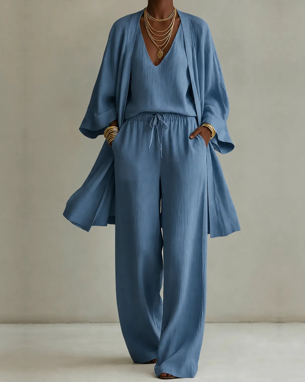 Tanisha | 3-piece Linen Look Set — 3