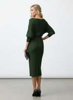 Bodycon Midi-jurk Dames - Getextureerd Fijngebreid