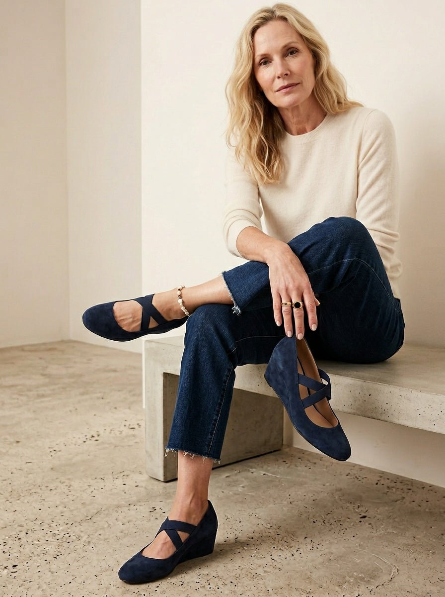 Casual loafers Blauwe Suède