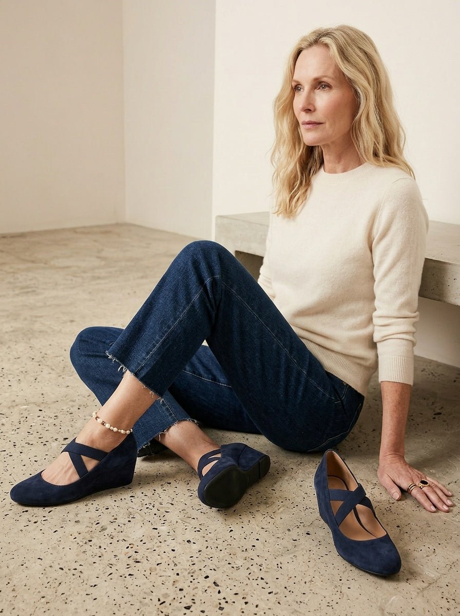Casual loafers Blauwe Suède