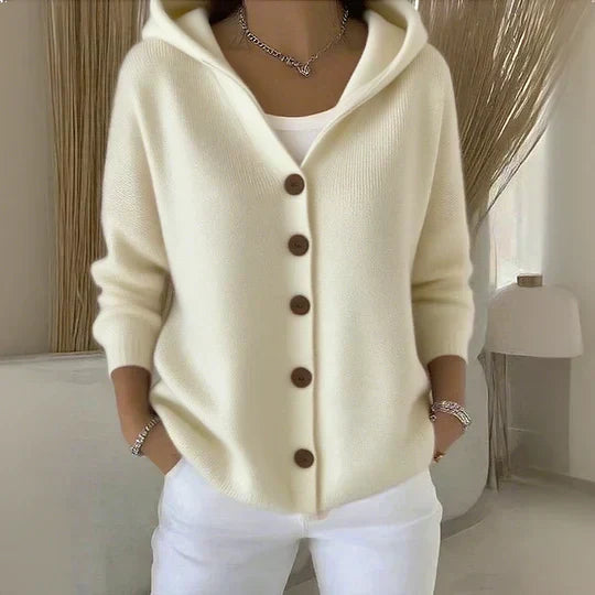 Darienne™ | Hooded Button-Up Knit Cardigan — 2